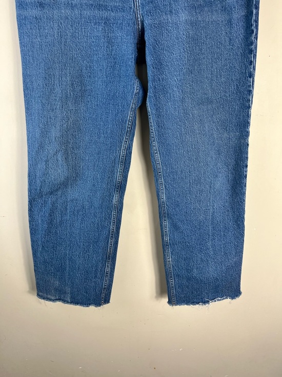 Abercrombie & Fitch High Rise 90s Relaxed Frayed Hem Jean Size 34 US 18 - Picture 10 of 16